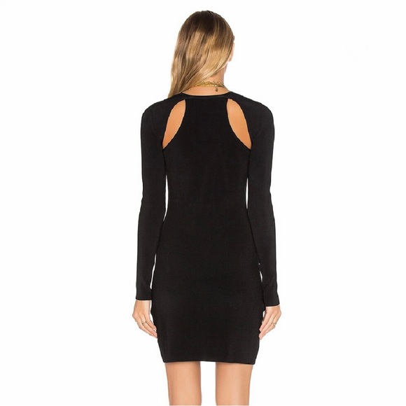 NEW ELIZABETH AND JAMES REVOLVE BLACK RIBBED MINI DRESS - Picture 6 of 8